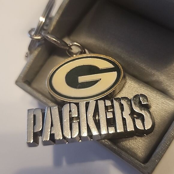 GREEN BAY PACKERS LOGO HEAVYWEIGHT KEYCHAIN Aminco - Picture 2 of 3